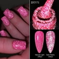 thumbnail image 2 of Bamboohart Vernis Gel Réfléchissant Fluorescent Rose 7 ml, Paillettes, Néon, Semi-Permanent, UV LED, Vernis Gel pour Nail Art, Manucure, 2 of 9