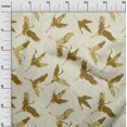 thumbnail image 3 of oneOone Velvet Dark Olive Green Fabric Asian Japanese Bird Craft Projects Decor Fabric Printed By The Yard 58 Inch Wide, 3 of 4