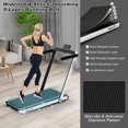 thumbnail image 4 of Gymax Tapis Roulant Motorisé Pliant pour Dessous de Bureau Tapis Roulant Électrique avec Appli Blanc, 4 of 9