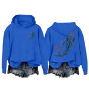 WZXFASHION Hoodie Sweatshirt Hoodie Sweatshirt Unisex Pullover Hoodie Sweater Clearance lightweight pullover sweater