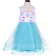 thumbnail image 1 of KAWELL Robe Fleurie Unicorn pour Filles Robe de Princesse Élégante Robe de Fête d'Anniversaire 2-8 Ans, 1 of 6