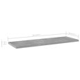 thumbnail image 4 of vidaXL Bookshelf Boards 4 pcs Concrete Grey 60x20x1.5 cm Engineered Wood, 4 of 4