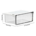 thumbnail image 3 of Birdeem Clear Stackable Drawer Organizer Bins, Plastic Bathroom Storage for Under Sink, Vanity & Cabinet, Transparent Makeup Cosmetic Container with White Frame, Slide-Out Design for Small Items, 3 of 7
