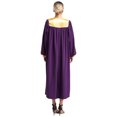 thumbnail image 4 of RUNQHUI Unisex Adult Choir Robe for Church Baptism V-neck Long Sleeve Christian Priest Robe Graduation Gown Costumes Purple S, 4 of 7