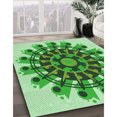 thumbnail image 3 of Ahgly Company Tapis Rectangulaire Lavable en Machine Intérieur Transitionnel Vert Forêt, 3 Pieds x 5 Pieds, 3 of 7