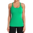 thumbnail image 3 of Charmo Women's Ribbed Camisole Workout Tank Tops with Built in Bra Basic Undershirt, 3 of 7