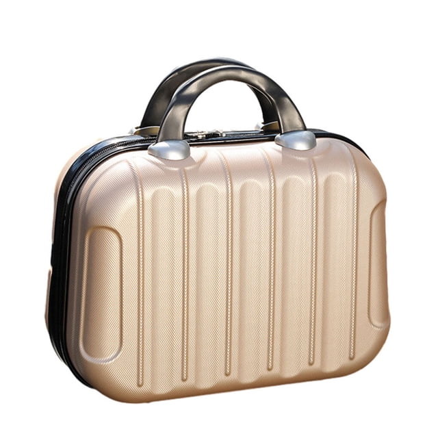 Makeup Storage Organizer Travel ABS Toiletry Suitcase Box Mini Mini Outdoor Handbag Protector Boarding Luggage Cosmetic Case Large Capacity Bag Champagne