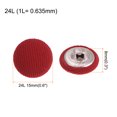 thumbnail image 2 of Unique Bargains 10pcs 24L Fabric Cloth Covered Button 15mm Round Metal Shank Sewing Buttons for Suits Dress Blouses, Red, 2 of 5