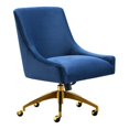 thumbnail image 1 of TOV Furniture Beatrix 22.6" Transitional Velvet Office Swivel Chair in Navy, 1 of 7