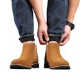 thumbnail image 1 of LSLJS Men's High Top British Style Work Black Versatile Leather Boots, Men's Ankle Boots, 1 of 9
