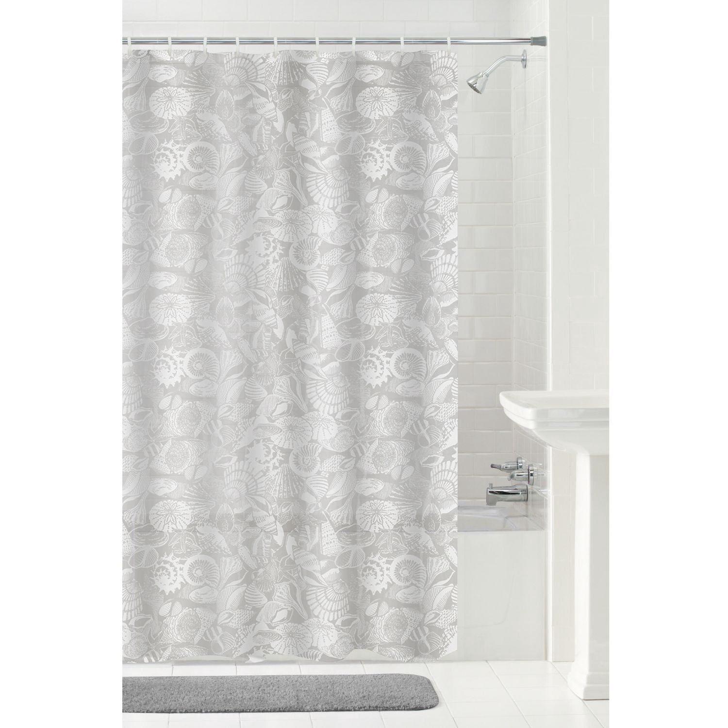 Mainstays Seashells PEVA Shower Curtain