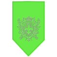 thumbnail image 1 of Fleur de Lis Bouclier Strass Bandana Vert Lime Petit, 1 of 1