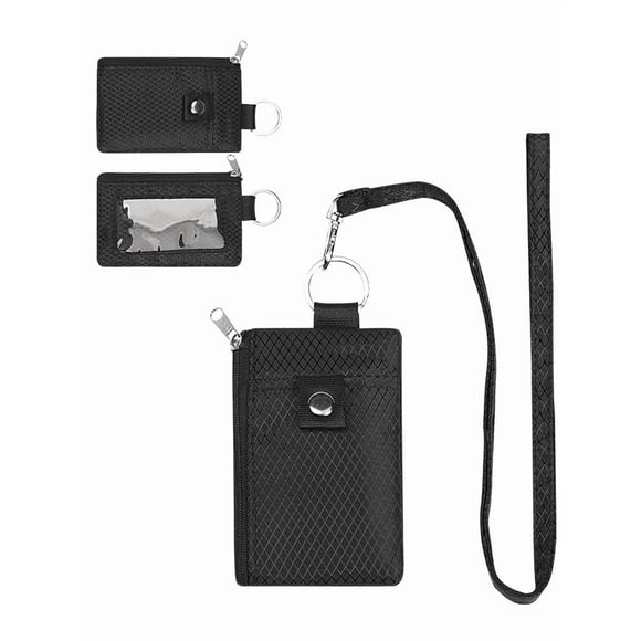 YSTIANN Thin Mini Wallet - Multi-Functional Card Holder with Keychain, Anti-Theft Slim Card Case, Neck-Hangable Design WJ94-4716