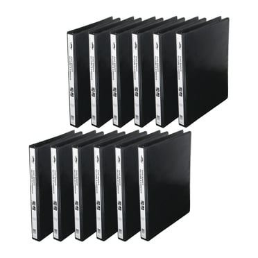 1/2" D-Ring Binder, 3 Rings, Letter Size, Black