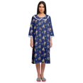 thumbnail image 1 of Moomaya Robe de Nuit d'Allaitement en Coton à Col Rond Imprimée pour Femmes, 1 of 6