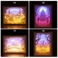 thumbnail image 3 of Yeacher 3D Paper Carving Night Light LED Papercut Light Box Sculptures Frame Gift Decorative Desktop Lamp, 3 of 8