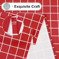 thumbnail image 4 of Rectangle Waterproof Fabric Table Cloth, Plaid Stain Resistant Polyester Tablecloth, Washable Cloth Table Cover for Fall Halloween Decor, Dining Room, Outdoor (60" x 84", Red), 4 of 6
