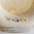thumbnail image 4 of Collier Rune Tridimensionnel des Douze Constellations, Luxe Léger, Couleur, Collier Pierre de Naissance en Strass, Collier en Acier Inoxydable, 4 of 6