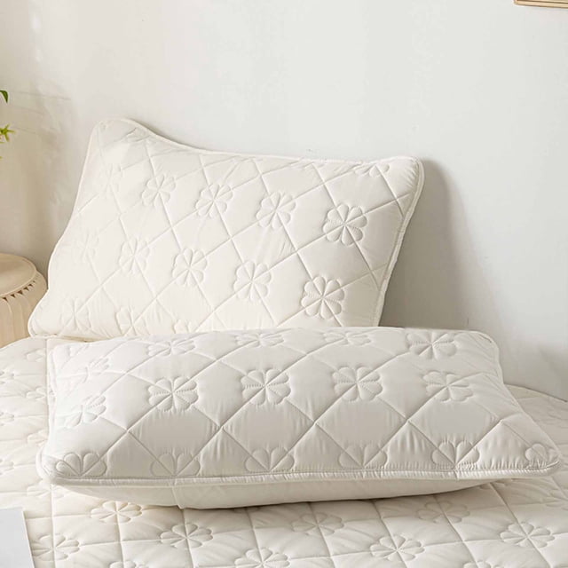 Pillow Protector Cover Set Breathable Soft Fabric Hypoallergenic Barrier for Bedding Comfort Home Hotel Use