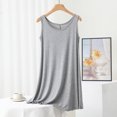thumbnail image 2 of Timegard Robes de Nuit pour Femmes Col Rond Sans Manches Vêtements de Nuit Confortables Doux Couleur Unie Robe de Nuit Décontractée, 2 of 5