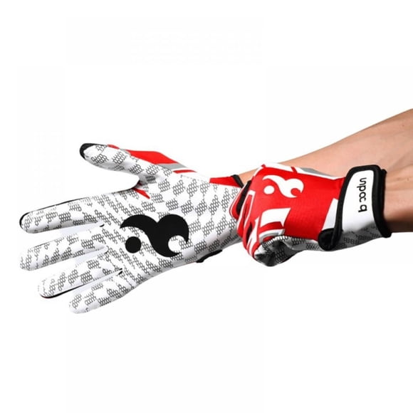 Cqxid Gloves Under $15 Youth Football Gloves Silicone Grip Red/White Size S/M/L