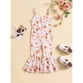thumbnail image 2 of Gupgi Kid Baby Girl Floral Overalls Romper 1-5 Years Toddler Summer Bunny Print Jumpsuit Flared Pants, 2 of 4