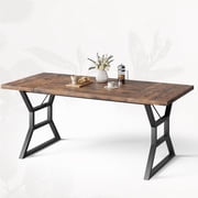 71 Inch Extendable Dining Table Retro 6-8 Seat Farmhouse Kitchen Table