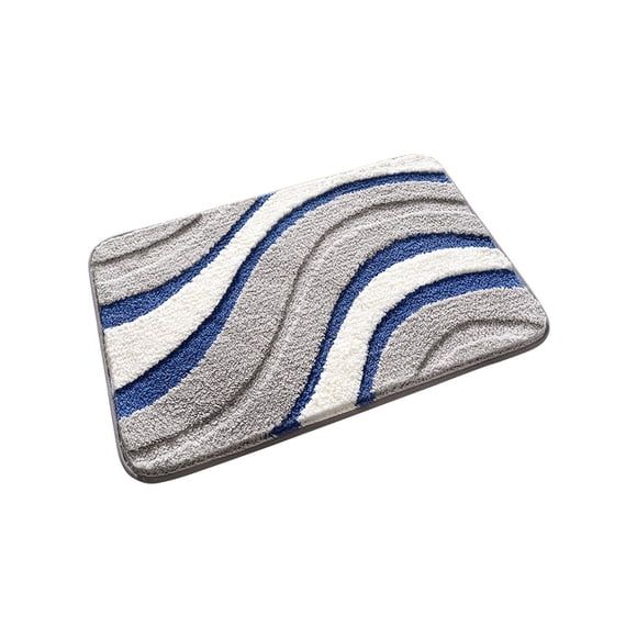 Absorbent Bath Mat, Non-Slip Bathroom Rug, Soft Polyester Bath Rug, Machine Washable Quick-Dry Bath Carpet for Bathroom, Kitchen, and Laundry Room