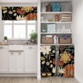 thumbnail image 5 of Black Boho Kitchen Curtains Valances, Bohemian Flower Pattern Semi Sheer Kitchen Valances for Living Room, Rod Pocket Short Window Treatment Decor, 52x18, 5 of 5