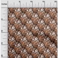 thumbnail image 2 of oneOone Georgette Viscose Brown Fabric Abstracts Sewing Craft Projects Fabric Prints By Yard 42 Inch Wide, 2 of 4