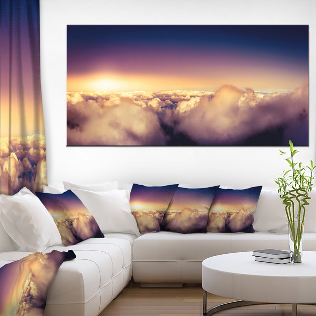 Blue Sky over Clouds Panorama - Landscape Canvas Art Print