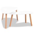 thumbnail image 2 of vidaXL Ensemble de Tables Basses d'Intérieur 2 Pcs Pin Massif Blanc, 2 of 5