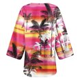 thumbnail image 4 of Nouveaux Hauts pour Femmes 2023 Mode Col Rond Manches Longues T-Shirt Grande Taille Automne Imprimé Blouse Ample Hauts Chemise Manches Longues pour Femmes, 4 of 5