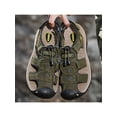 thumbnail image 4 of UKAP Mens Sandals Drawstring Beach Shoe Closed Toe Fisherman Sandal Men's Driving Shoes Lightweight Army Green 14, 4 of 6