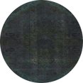 thumbnail image 1 of Ahgly Company Tapis d'Intérieur Ronds Abstraits Vert Canon Persan, 8 Pieds Rond, 1 of 6