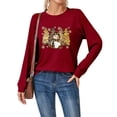 thumbnail image 4 of Chemises à Manches Longues pour Femmes Tendance Lot Hauts à Manches Longues pour Femmes Chic Décontracté Printemps 2026 T-Shirt de Noël pour Femme T-Shirt à Imprimé Lettres de Noël T-Shirt Graphique Arbre de Noël Col Rond Haut à Manches Longues m, 4 of 6