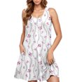 thumbnail image 2 of Ovzne Robes d'Été pour Femmes Robe Femme Décontractée Ample Été Robe Imprimée Sans Manches Col en V Ensemble Haut/chemise Grande Taille Robe Maxi Imprimée Liquidation, 2 of 4