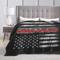 thumbnail image 3 of Fleece Blanket Drag Racing American Flag Plush Throw Fuzzy Super Soft Reversible Microfiber Flannel Blankets 50"x40", 3 of 4