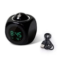thumbnail image 1 of Wweixi Alarm Clock Electronic Desktop Digital Bell Clocks Projector Temperature Display Meter Travel Living Room ℉/℃ Black, 1 of 8