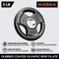 thumbnail image 2 of MAGMA Virgin Rubber 2-Inch Cast Iron Olympic Grip Plates, for Strength Training, Weightlifting, Muscle Toning, Weight Loss & Crossfit, 2 of 9