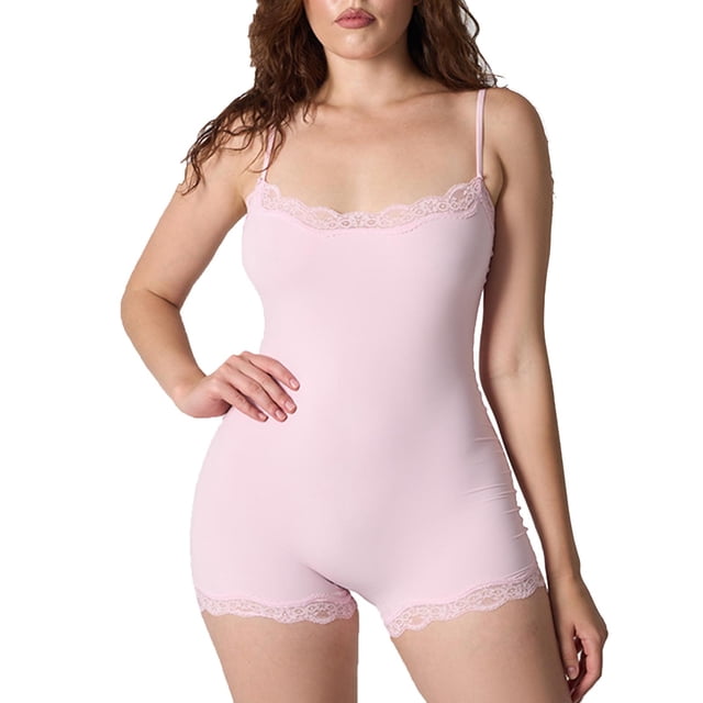 Lace Bodysuit for Women with A Seamless Crotch Design and A Lightly Shaping Body