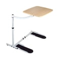 thumbnail image 1 of Stander Wonder Tray, Adjustable Swivel TV Tray Table, Large Laptop Stand, Couch Desk, Side Table & Gaming Desk, Tray for Eating on Couches, Chairs & Recliners, White Base with Maple Tray, 1 of 6