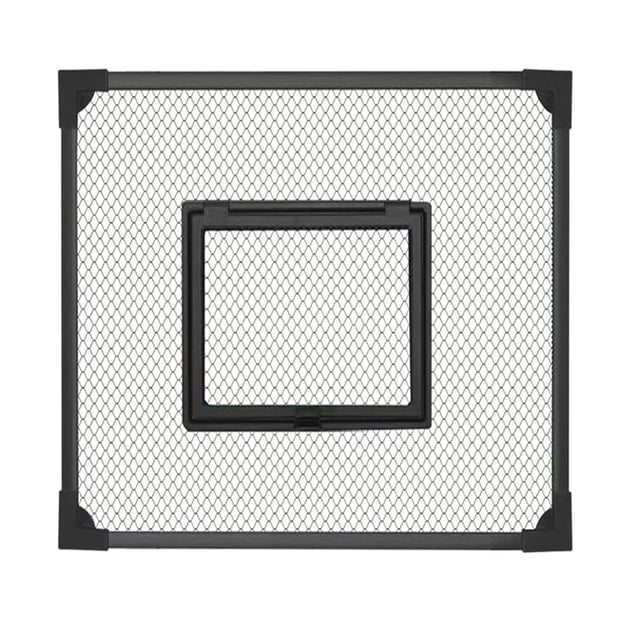 Milaget Fish Tank Cover Self Assembly Anti Jump Net Magnetic Black Mesh 30x30cm