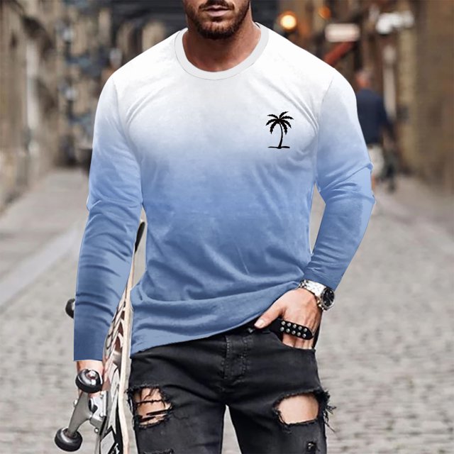 RXIRUCGD T-Shirt à Col Rond pour Hommes, Décontracté, Mode, Imprimé, Manches Courtes, Chandail, Bleu Marine, Taille : 3TG