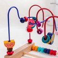 thumbnail image 1 of Wooden Bead Maze Bead Maze Toy Baby Roller Coaster Toddler Roller Coaster Bead Roller Coaster Wooden Bead Maze Roller Coaster Educational Circle Toy Coordination Ability Practicing, 1 of 6