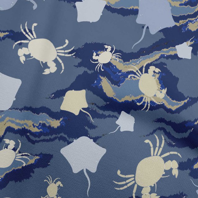 oneOone Tissu en Coton Cambric Bleu Sarcelle pour Robe de Mer Tissu Imprimé au Mètre 56 Pouces de Large