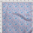 thumbnail image 4 of oneOone Polyester Spandex Pastel Purple Fabric Beach Seashell Craft Projects Decor Fabric Printed By The Yard 56 Inch Wide, 4 of 4