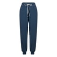 thumbnail image 4 of Birdeem Plus Size Womens Pantswomens Solid Color Plus Size Solid Color Lace Up Elastic Slim Sports Sweatpantsplus Size Sweatpants for Women, 4 of 6