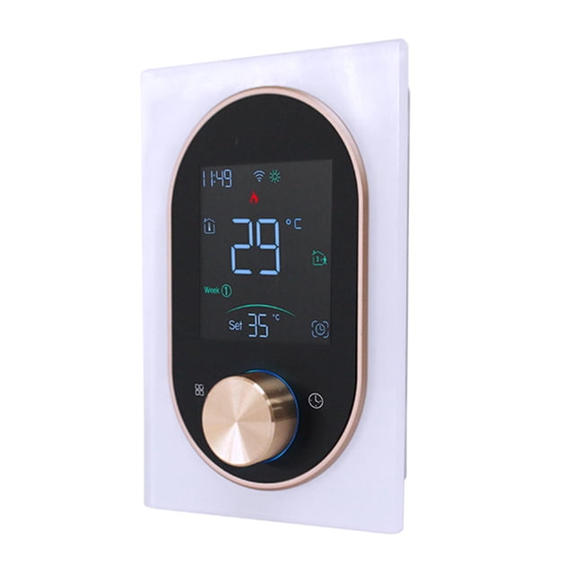 Smart Thermostat, 2.4GHz Thermostat Programmable Thermostat, APP Touch Screen Remote Control Conditioner Thermostat Temperature Controller for Central AC System Fan