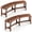 Brun, variante sur Gymax Banc Courbé de Patio 2 Pcs pour 2-3 Personnes Causeuse d'Extérieur pour Cour Arrière Jardin Naturel